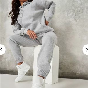 Gray oversized 90s joggers from misguided